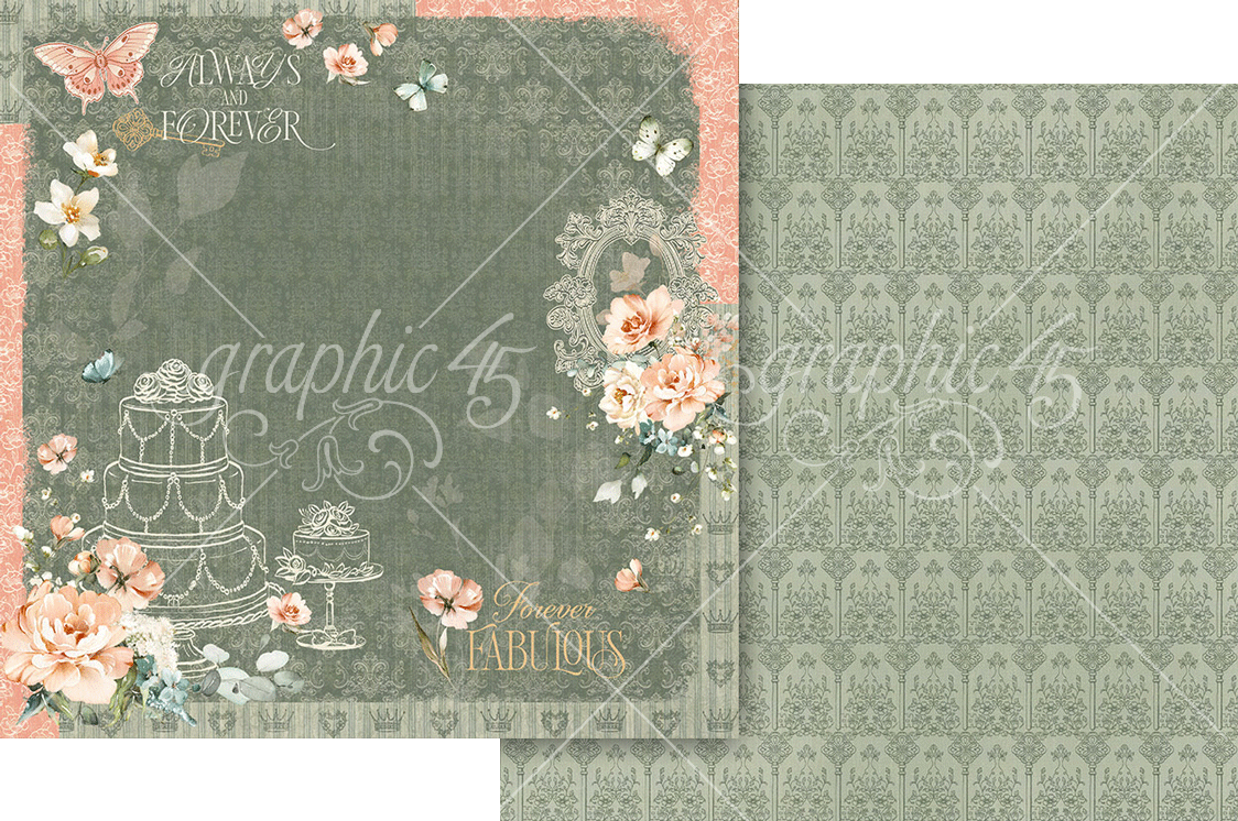 Graphic 45 A&F 12X12 Always & Forever Dark Layout