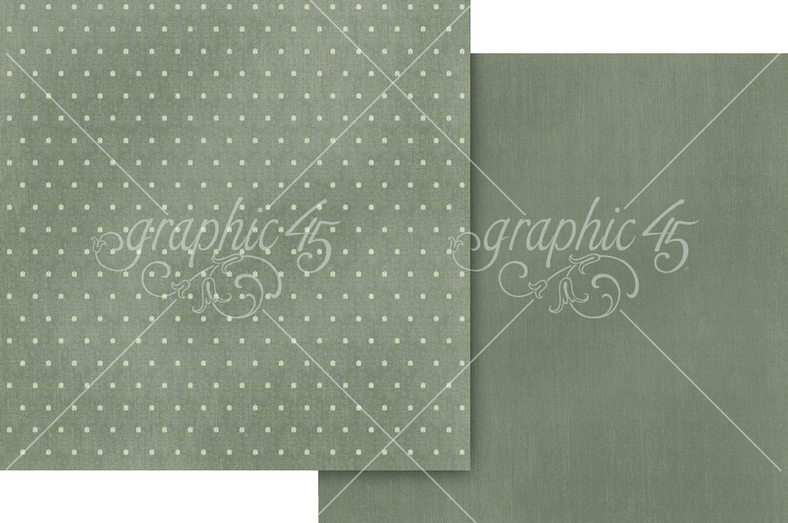 Graphic 45 A&F 12X12 Luxurious Green Patterns and Solids