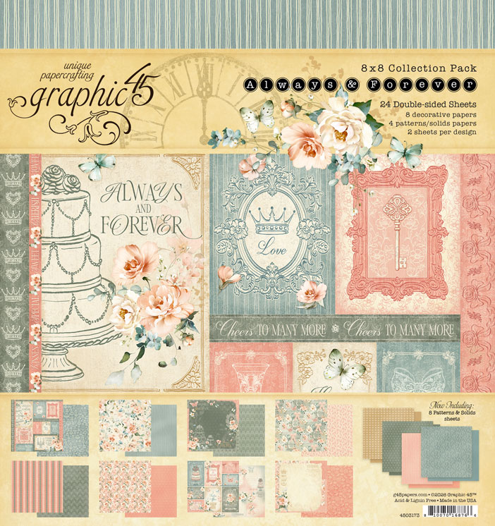 Graphic 45 Always & Forever 8X8 Collection Pack