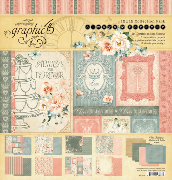 Graphic 45 Always & Forever 12X12 Collection Pack Graphic 45 Always & Forever 12X12 Collection Pack