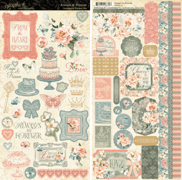 Graphic 45 Always & Forever Sticker Set Graphic 45 Always & Forever Sticker Set