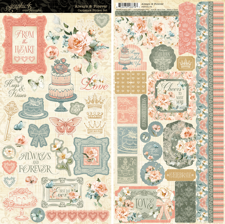 Graphic 45 Always & Forever Sticker Set