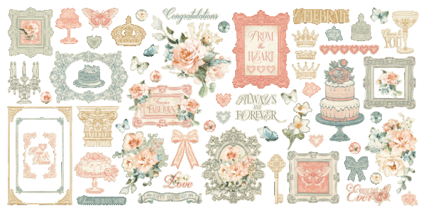Graphic 45 Always & Forever Ephemera Set