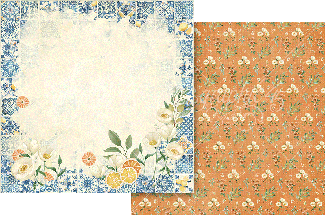 Graphic 45 Scenic Route 12X12 Scenic Route Light Layout Paper