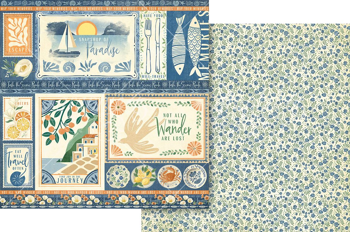 Graphic 45 Scenic Route 12X12 Snapshot of Paradise