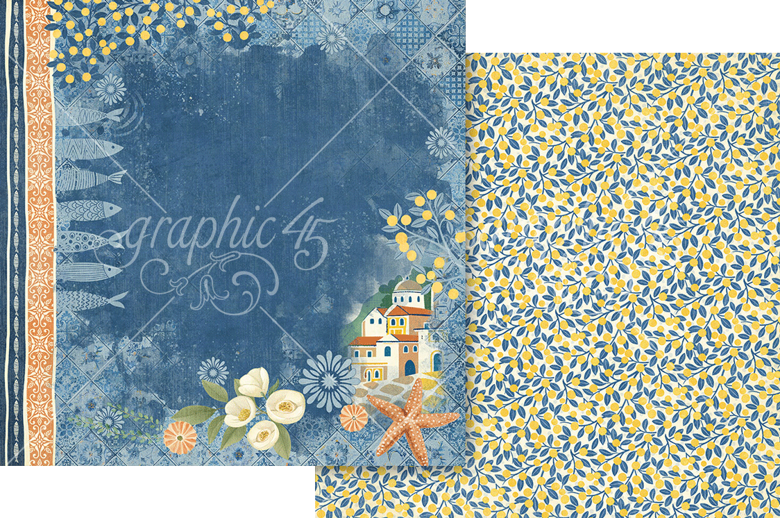 Graphic 45 Scenic Route 12X12 Scenic Route Dark Layout