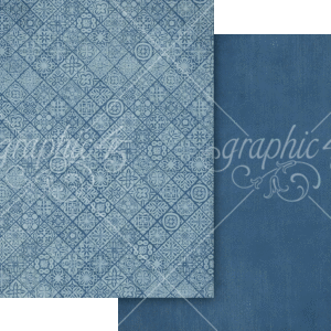 Graphic 45 Scenic Route 12X12 Ultramarine Blue Patterns and Solids