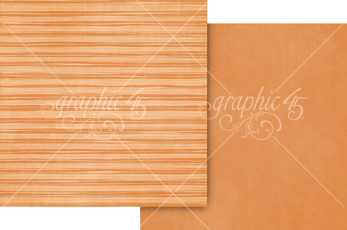 Graphic 45 Scenic Route 12X12 Vibrant Orange Patterns and Solids