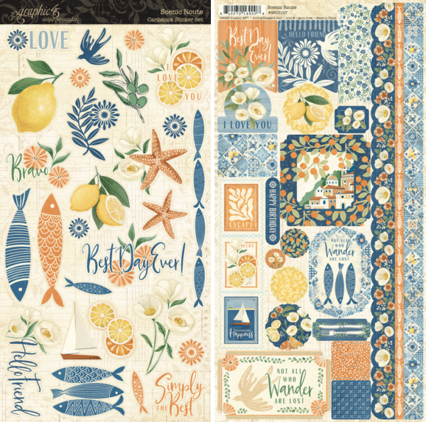 Graphic 45 Scenic Route Sticker Set