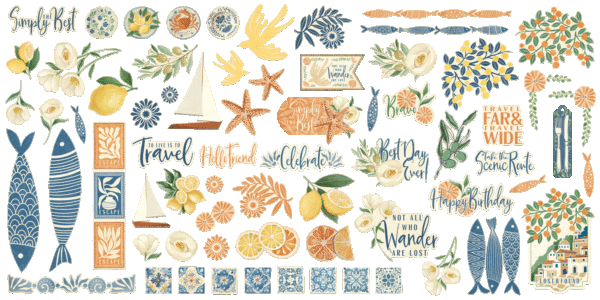 Graphic 45 Scenic Route Ephemera Set