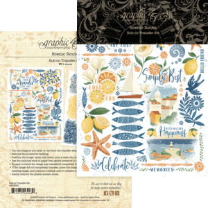 Graphic 45 Scenic Route Rub-on Transfers