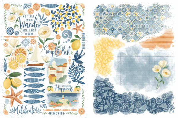 Graphic 45 Scenic Route Rub-on Transfers
