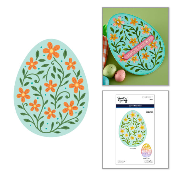 Spellbinders in Bloom Egg Etched Dies By Simon Hurley