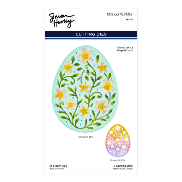 Spellbinders in Bloom Egg Etched Dies By Simon Hurley