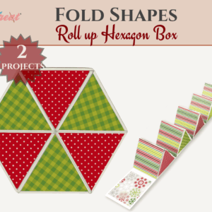 Craftreat Scrapbook Hexagon Roll Up - White 2PCS