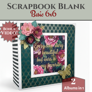 Craftreat Scrapbook Blank Precut Album Base - Basic 6X6 - White and Ivory