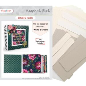 Craftreat Scrapbook Blank Precut Album Base - Basic 6X6 - White and Ivory