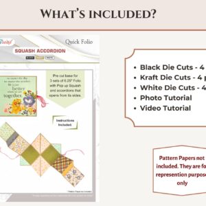 Craftreat Scrapbook Blank Quick Folio - Squash Accordion