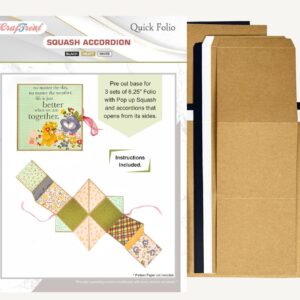 Craftreat Scrapbook Blank Quick Folio - Squash Accordion