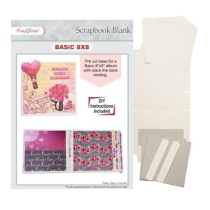 Craftreat Scrapbook Blank Precut Album Base - Basic 8X8 - Ivory