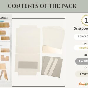 Craftreat Scrapbook Blank Precut Album Base - Basic 8X8 - Ivory