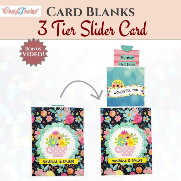 Craftreat Card Blanks - 3 Tier Slider Card Craftreat Card Blanks - 3 Tier Slider Card