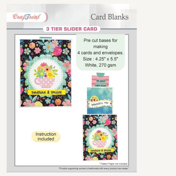 Craftreat Card Blanks - 3 Tier Slider Card