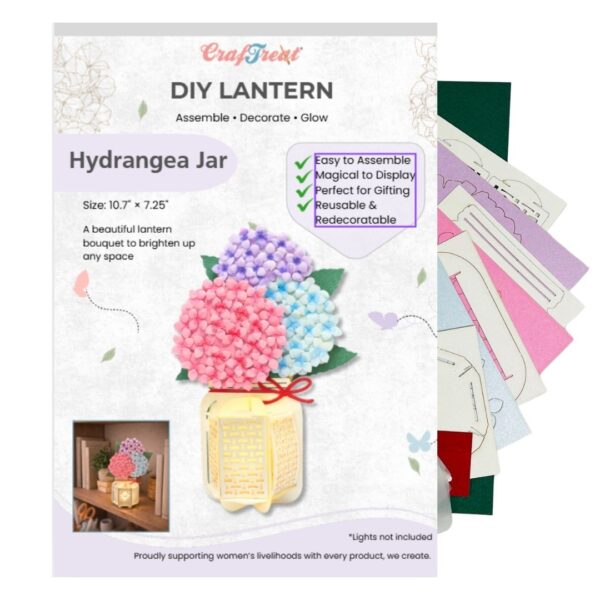 Craftreat Diy Paper Lanterns - Hydrangea Jar