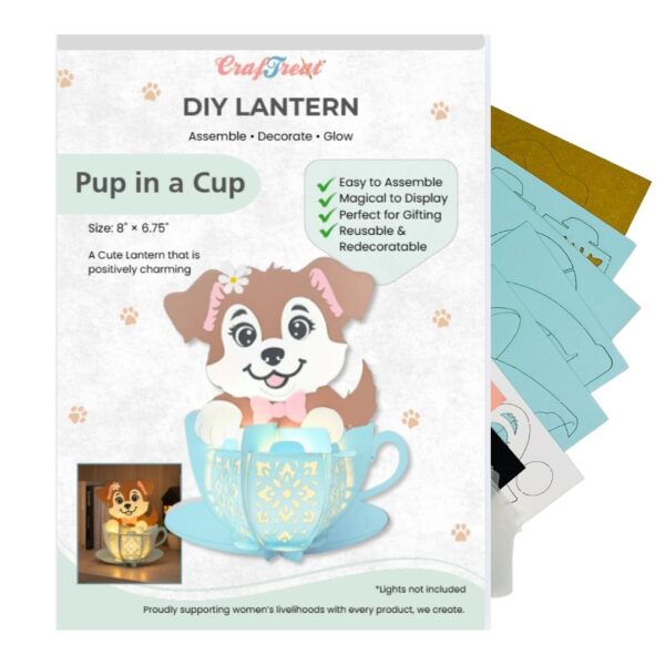 Craftreat Diy Paper Lanterns - Pup in A Cup