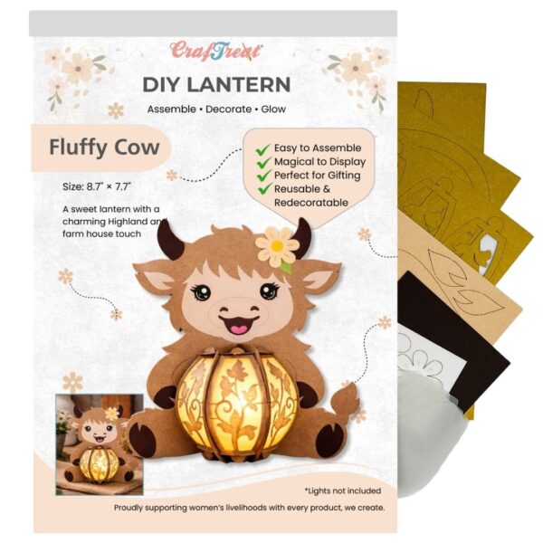 Craftreat Diy Paper Lanterns - Fluffy Cow