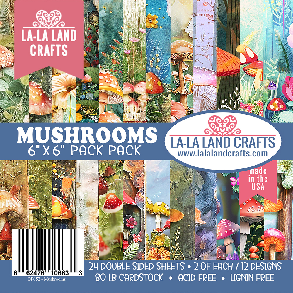 Lala Land 6X6 Mushrooms Paper Pack