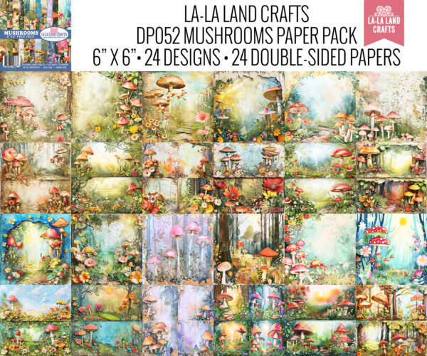 Lala Land 6X6 Mushrooms Paper Pack