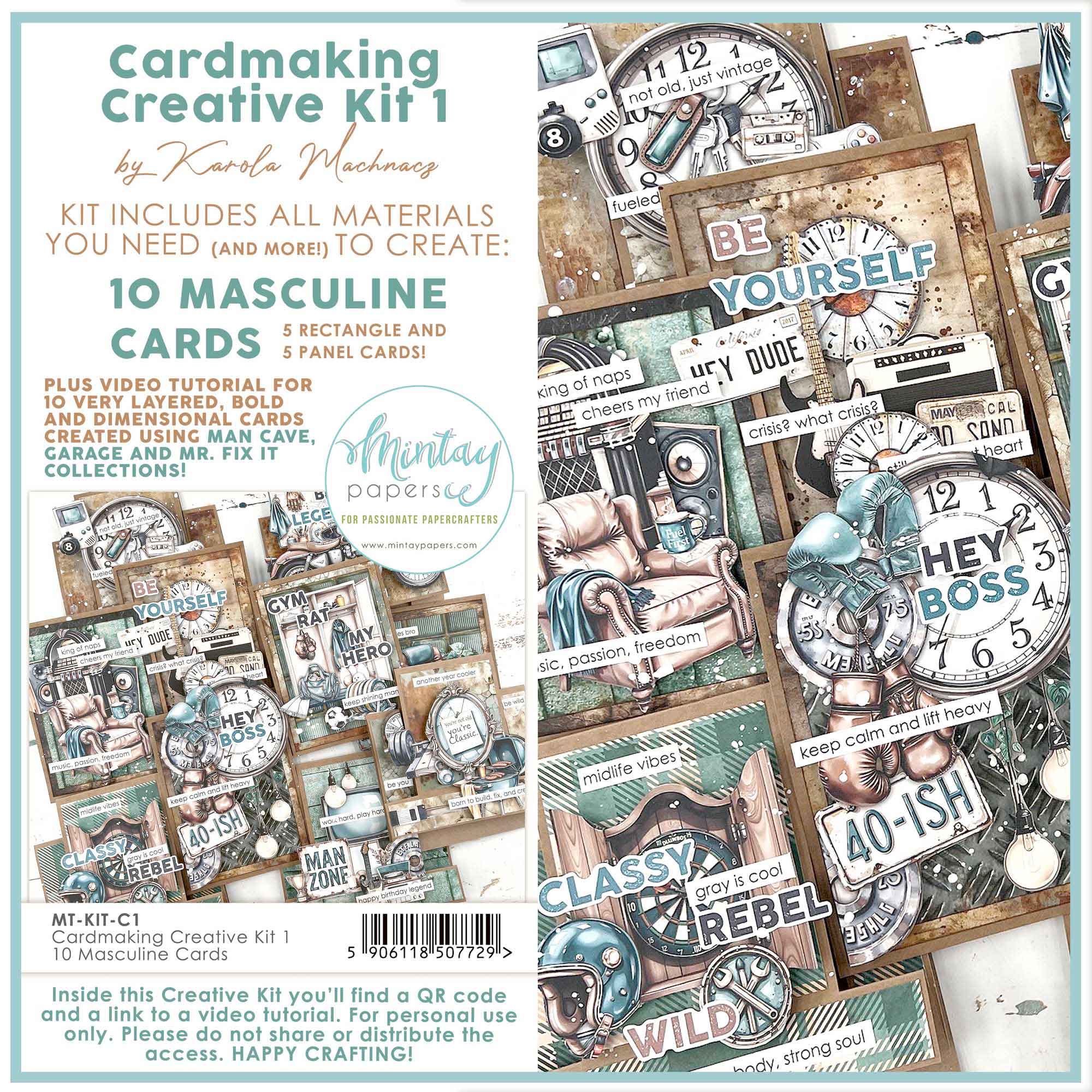 Mintay Cardmaking Creative Kit 1 Masculine Cards