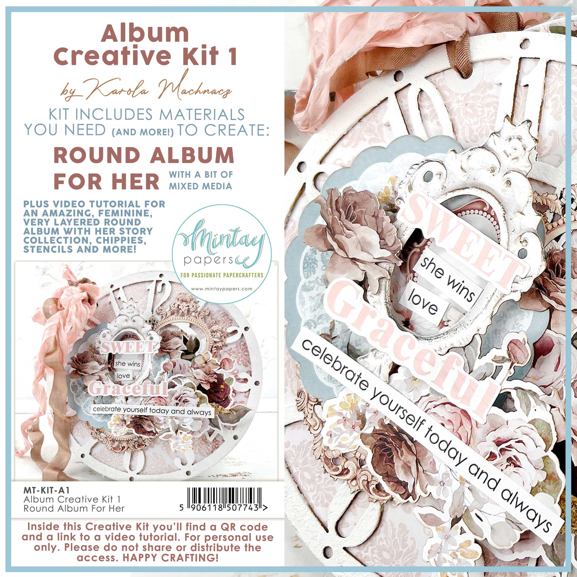 Mintay Album Creative Kit 1 Round Album For Her