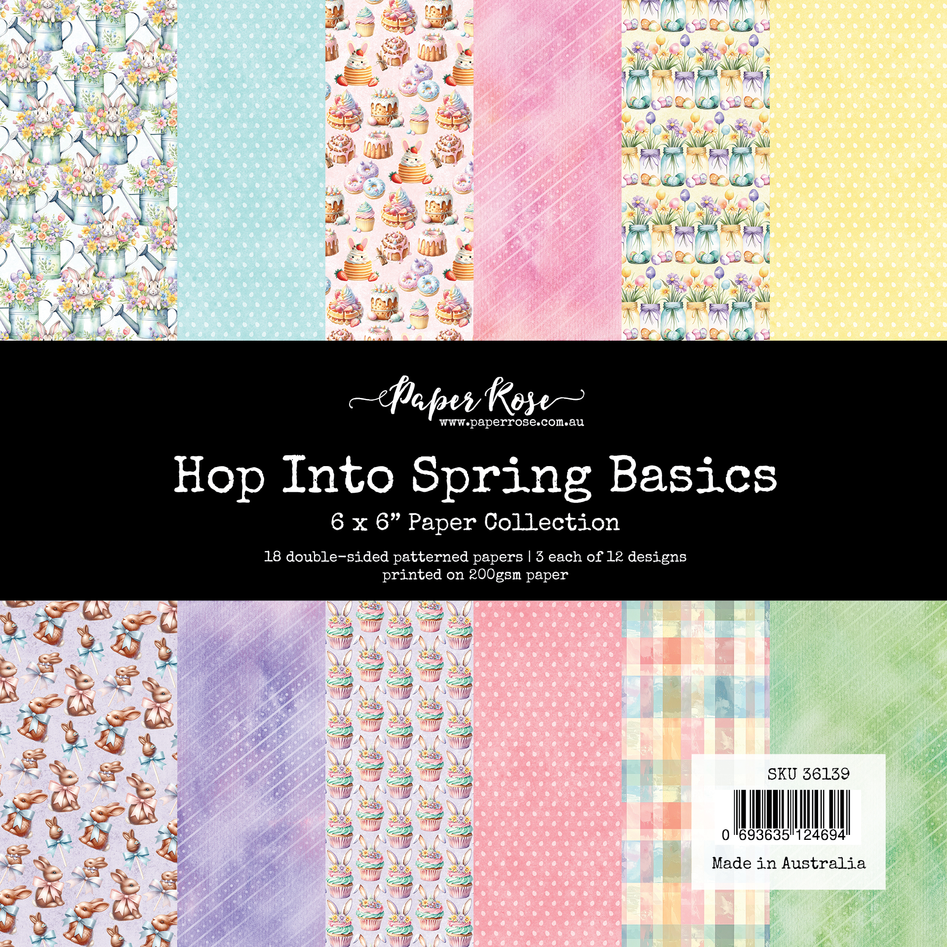 PR Hop Into Spring Basics 6X6 Paper Coll