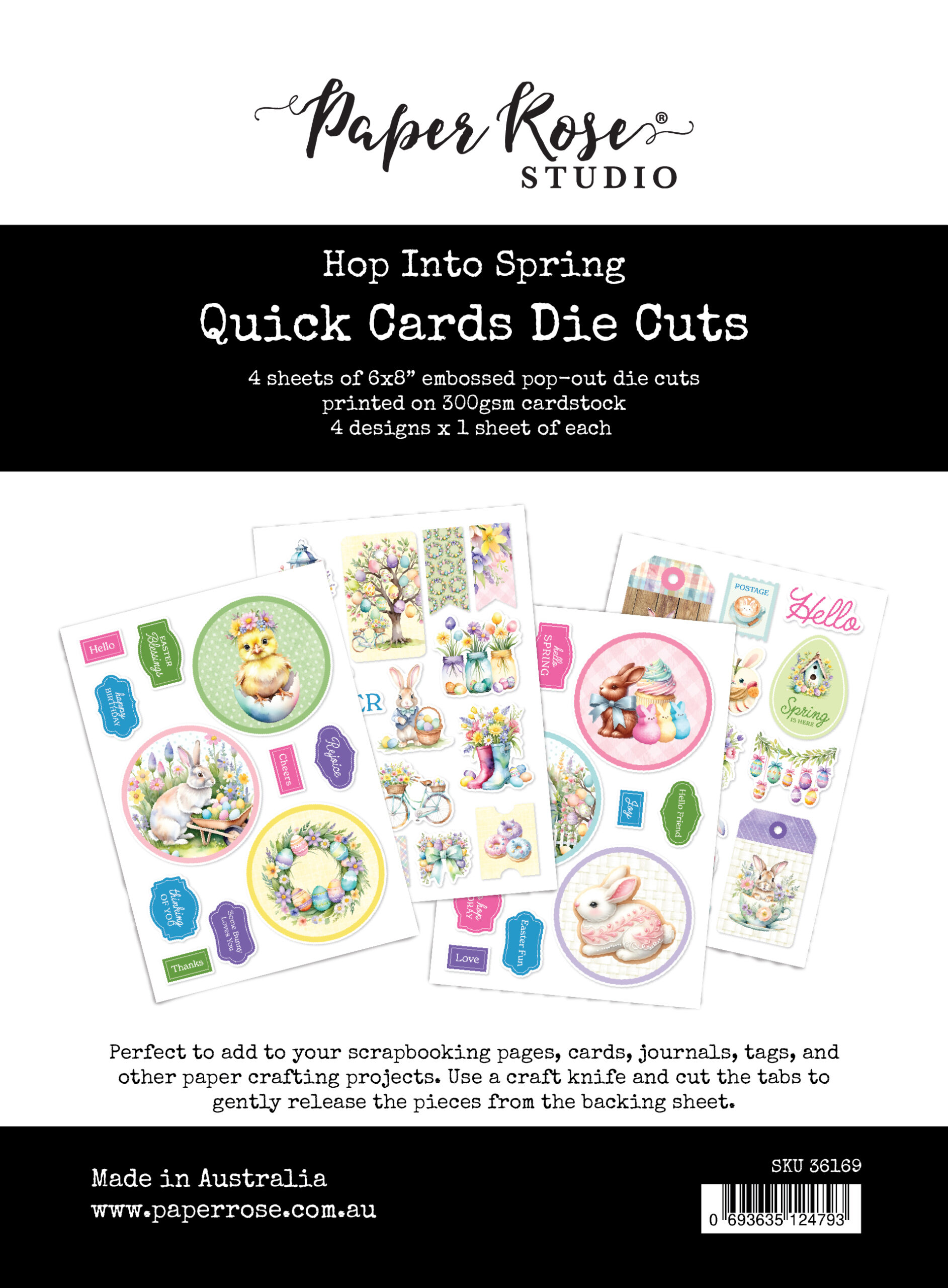 PR Hop Into Spring 6X8 Quick Cards Die C