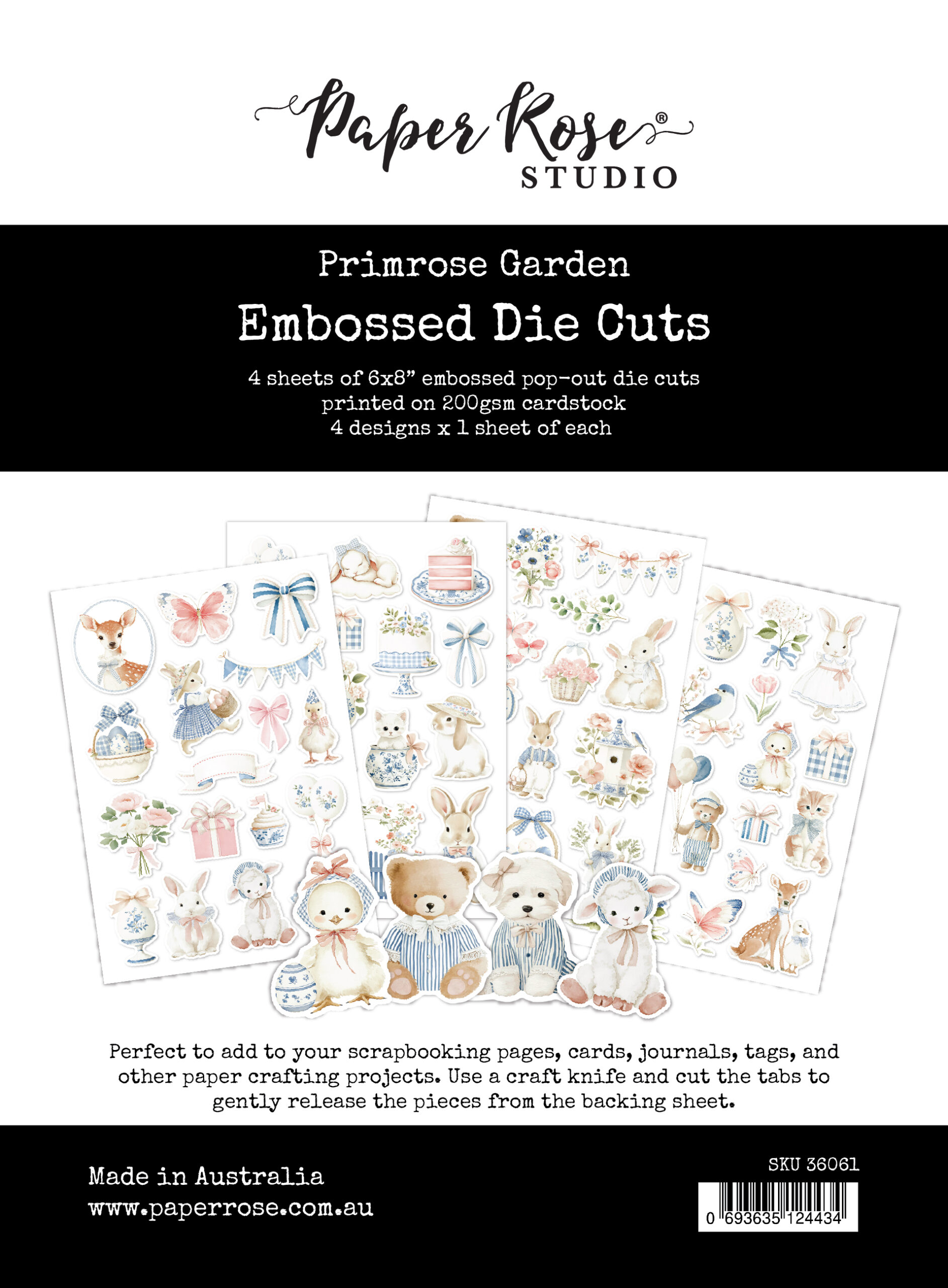 PR Primrose Garden Easter 6 X 8" Embosse