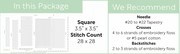 WAFFLE FLOWER STITCHABLE CARDS PERFORATED PINKING SQUARE