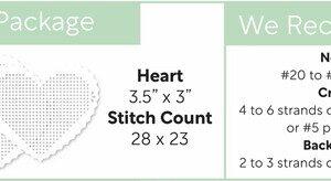 WAFFLE FLOWER STITCHABLE CARDS PERFORATED PINKING HEARTS