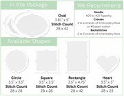 WAFFLE FLOWER STITCHABLE CARDS PERFORATED PINKING OVALS