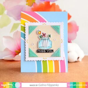 WAFFLE FLOWER DIE STITCHABLE PERFORATED PINKING SQUARE