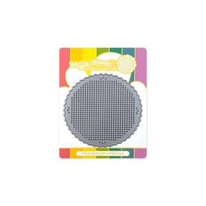 WAFFLE FLOWER DIE STITCHABLE PERFORATED PINKING CIRCLE