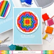 WAFFLE FLOWER DIE STITCHABLE PERFORATED PINKING CIRCLE