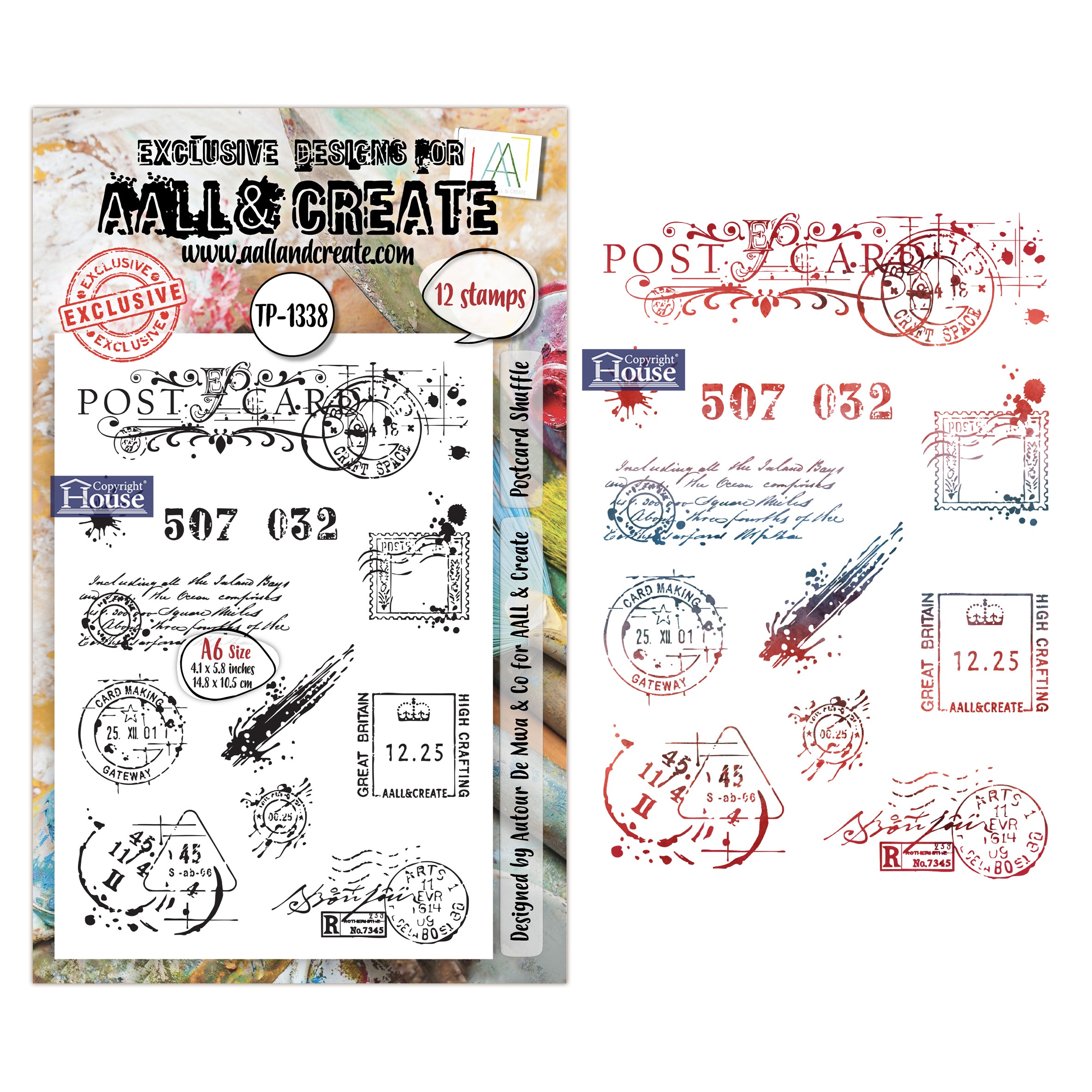 AALL & CREATE STAMP POSTCARD SHUFFLE