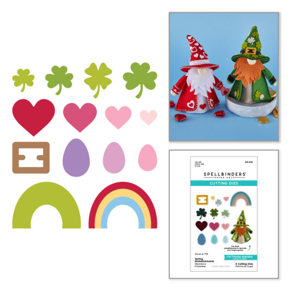 Spellbinders Spring Embellishments Felt Décor Etched Dies By Sandi Maciver