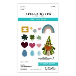 Spellbinders Spring Embellishments Felt Décor Etched Dies By Sandi Maciver