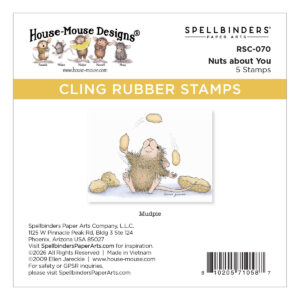 Spellbinders House-mouse Nuts About You Cling Stamp Set