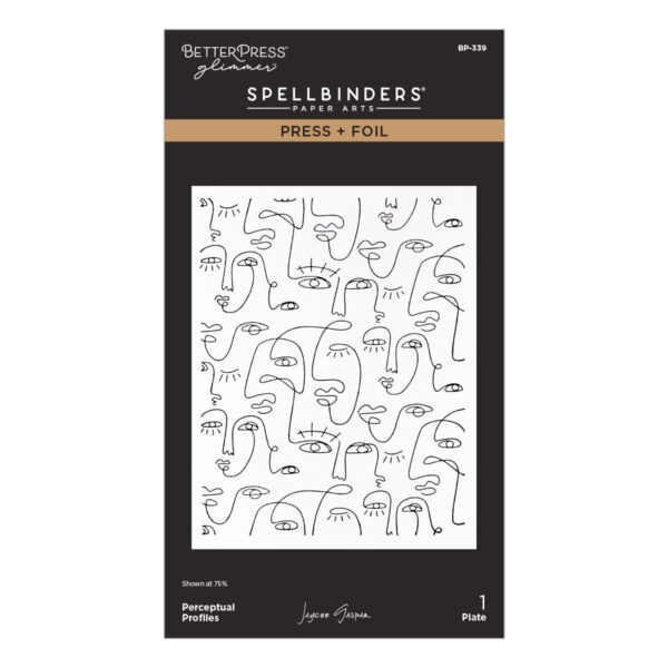 Spellbinders Perceptual Profiles Press + Foil Plate By Jaycee Gaspar