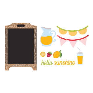 Spellbinders Pink Lemonade Stand Etched Dies With Simple Stories
