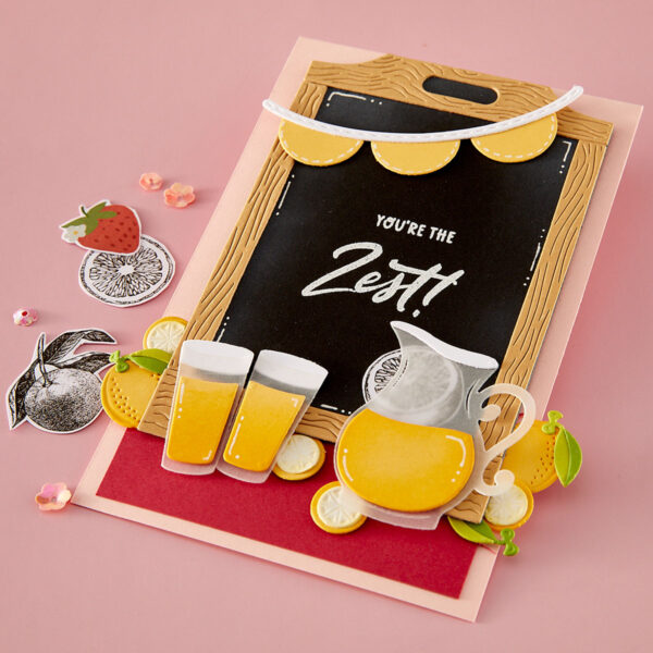 Spellbinders Pink Lemonade Stand Etched Dies With Simple Stories